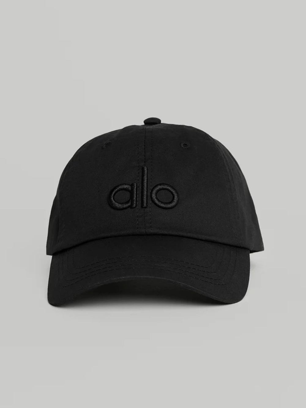 ALO Yoga Black Embroidered Logo Baseball Cap